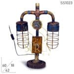 Antique Finish Metal Recycled Table Lamp