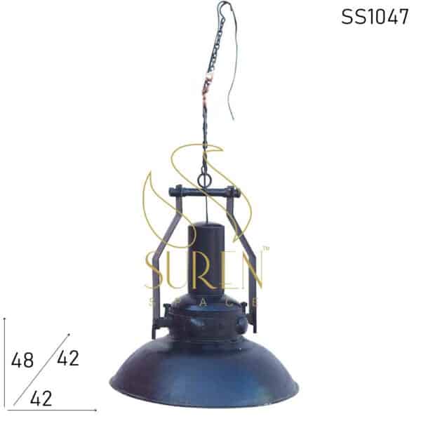 Black Finish Steel Hanging Lamp Design