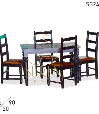 Carved Solid Wood Fine Dine Restaurant Furniture