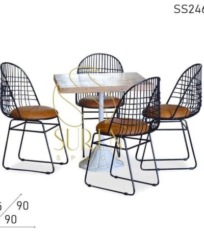 Cast Iron Outdoor Cafeteria Bistro Dining Set