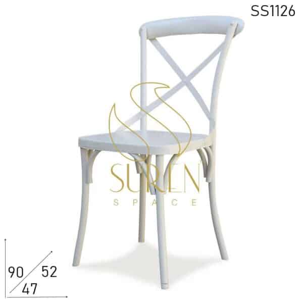 Cross Back Metal Event Wedding Party Banquet Chair Cross Back Metal Event Wedding Party Banquet Chair 1