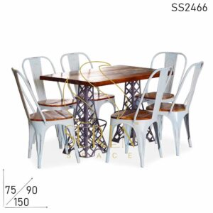 Eiffel Tower Inspire Metal Commercial Dining Set