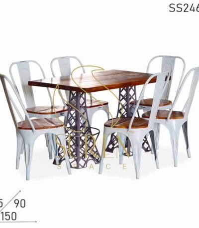 Eiffel Tower Inspire Metal Commercial Dining Set