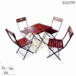 Folding Indian Rose Wood Cafe Cafeteria Bistro Dining Set