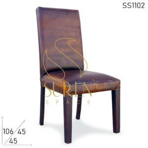 Genuine Leather Upholstered Fine Dine Chair