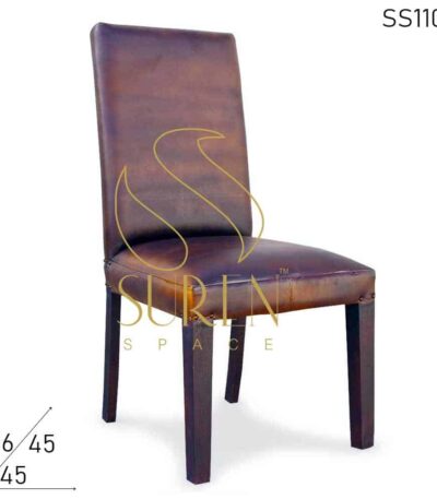 Genuine Leather Upholstered Fine Dine Chair