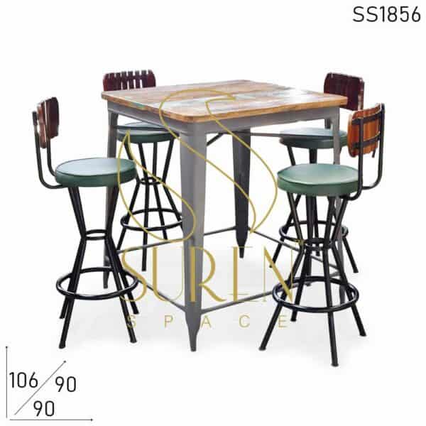 Indoor Semi Outdoor Industrial Inspire Bar Table Chairs Set