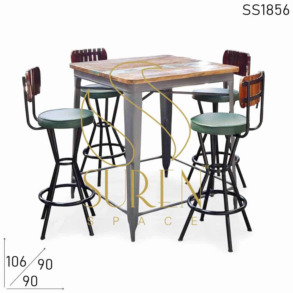 Indoor Semi Outdoor Industrial Inspire Bar Table Chairs Set