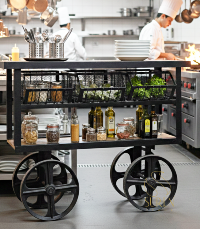 Industrial Style Cart Trolley with