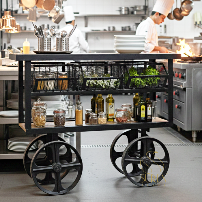 Industrial Style Cart Trolley with
