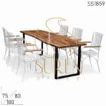 Live Edge Event Wedding Table Chairs Outdoor Furniture Set