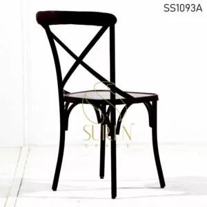 Patio Furniture Manufacturers from India | Wholesale Prices Metal Cross Back Bistro Chair For Outdoor Indoor 2