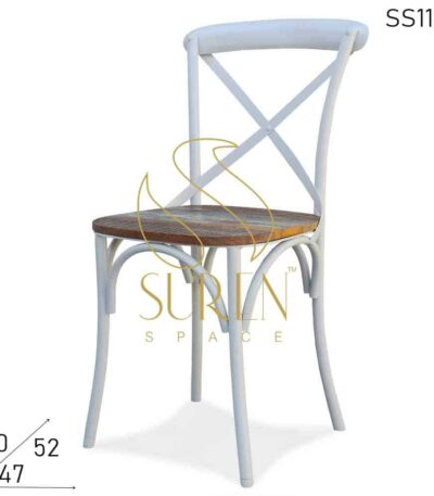 Metal Reclaimed Wood Industrial Banquet Event Chair