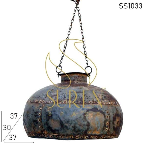 Old Indian Pot Antique Style Hanging Light