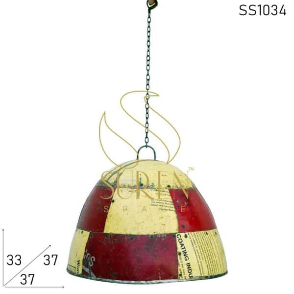 Old Polish Recycled Hanging Lamp Design