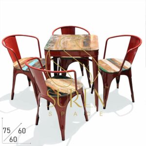 Popular Café Outdoor Indoor Stackable Table Chairs Set