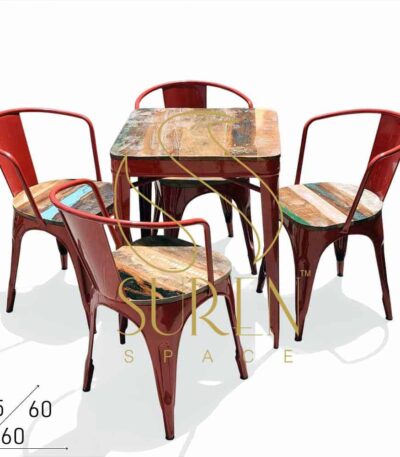 Popular Café Outdoor Indoor Stackable Table Chairs Set