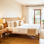 Rattan cane hotel resort room design