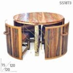 Recycled Compact Round Four Seating Dining Set