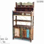 Recycled Wood Hutch Cabinet Display Storage Unit