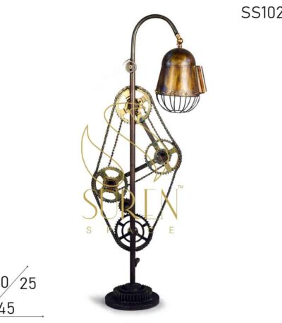 Rustic Design Cycle Part Floor Lamp