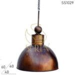 Rustic Finish Dome Inspire Metal Hanging Lamp