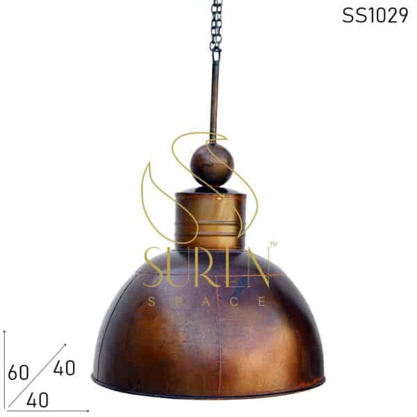 Rustic Finish Dome Inspire Metal Hanging Lamp