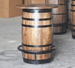 Barrel Drum Design Handcrafted Bar Table Set barrel table