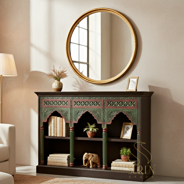 Import Indian Furniture carved bookcase design