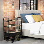 industrial side table design for the hotel room