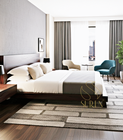 platform bed design for hospitality space
