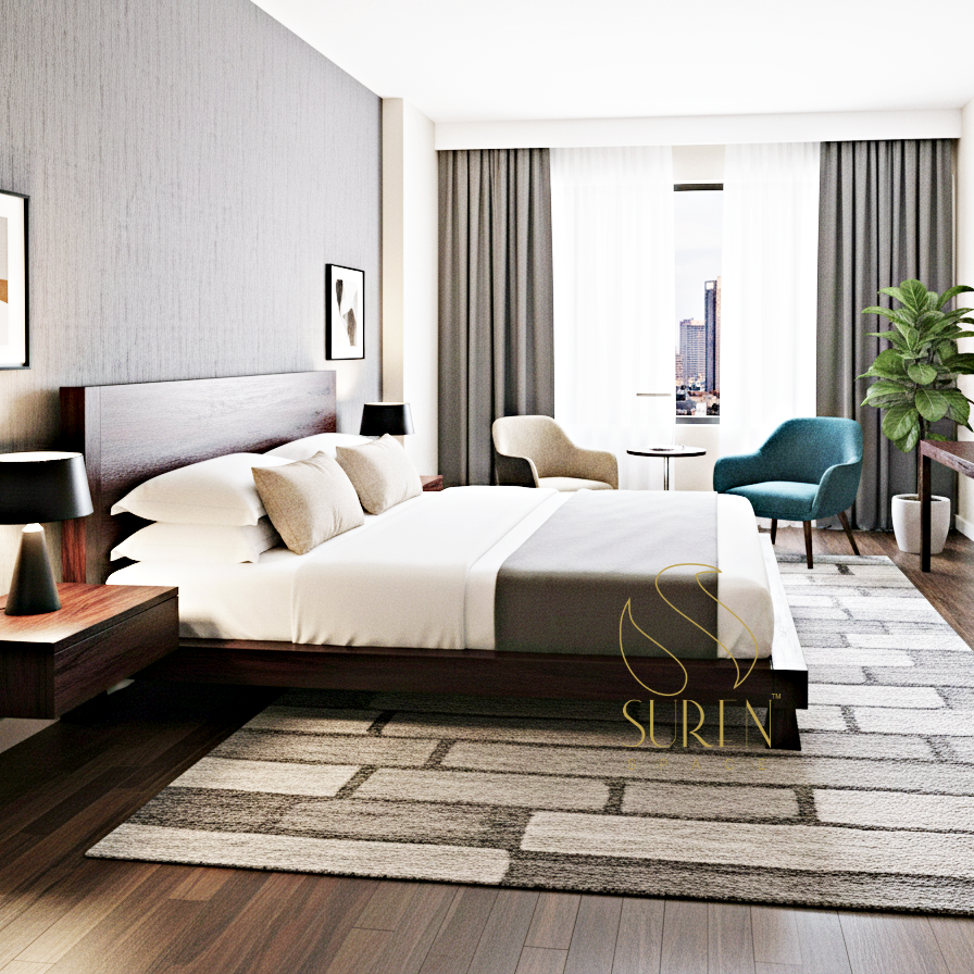 platform bed design for hospitality space
