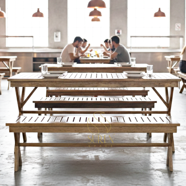 Featured Products-backup solid wooden canteen dining set