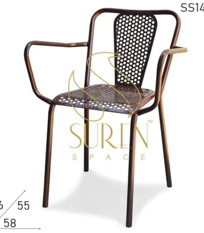 All-Weather Stackable Metal Chairs For Cafe Event & Outdoor
