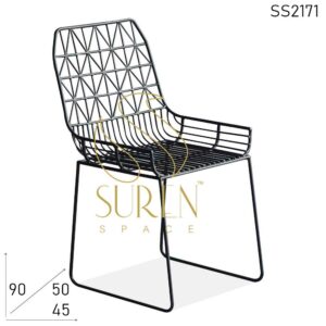 Bent Metal Industrial Outdoor Bistro Chair
