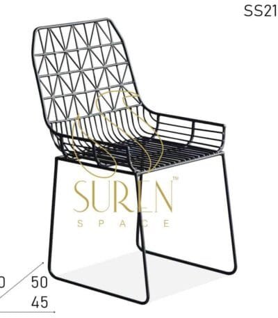 Bent Metal Industrial Outdoor Bistro Chair