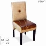 Canvas Leather Upholstered Restaurant Chair