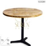 Cast Iron Base Solid Wood Mango Bistro Table