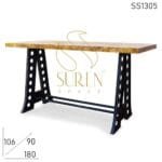 Cast Iron Heavy Base Mango Wood Bar Pub Table
