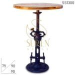 Cast Iron Height Adjustable Bistro Cum Bar Table