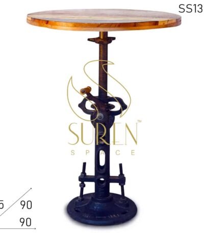 Cast Iron Height Adjustable Bistro Cum Bar Table