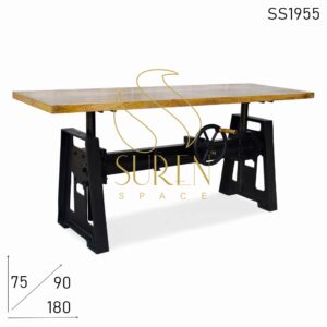Cast Iron Height Adjustable Heavy Bar Cum Regular Table