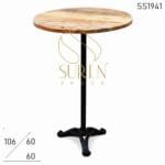 Cast Iron Round Top Bar Pub Table