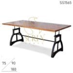 Casting Base Solid Wood Interior Choice Dining Table