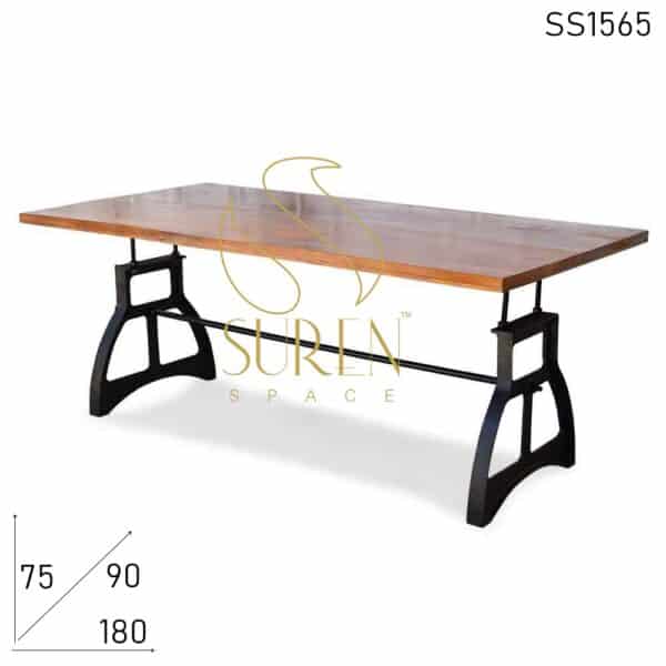 Casting Base Solid Wood Interior Choice Dining Table