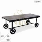 Casting Wheel Outdoor Low Height Dining Table