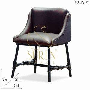 Compact Design Metal Leather Modern Chair
