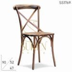 Cross Back Metal Wooden Banquet Event Chair