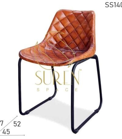 Designer Leather Metal Modern Chair Design