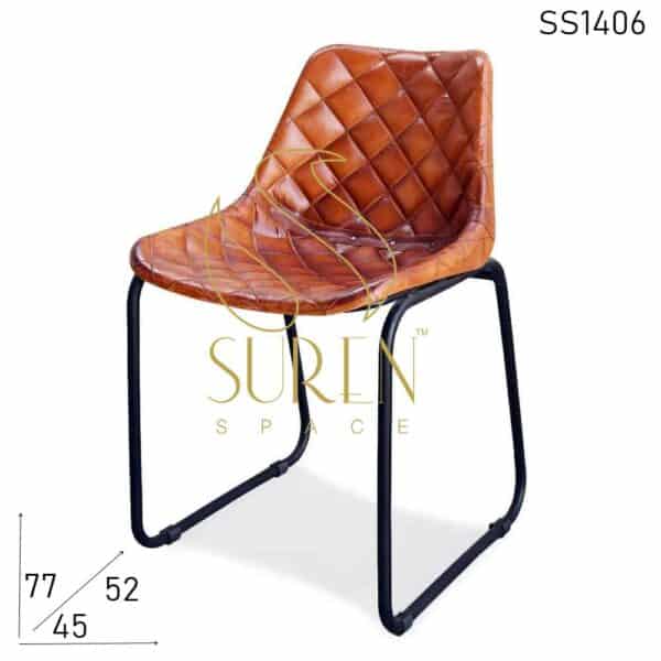Designer Leather Metal Modern Chair Design